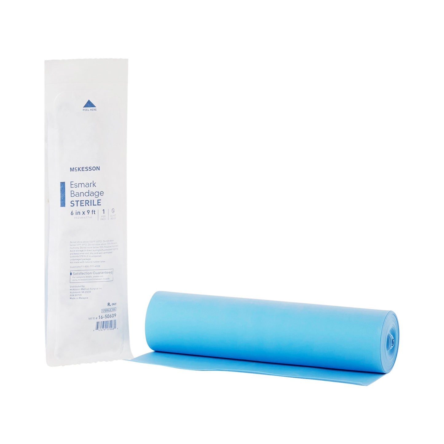 McKesson Esmark Compression Bandage 6 Inch X 3 Yard No Closure Blue Sterile High Compression (372746_CS)