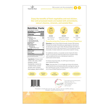 Whole Story Meals Oral Supplement Chicken / Peas / Carrot Flavor 16 oz. Pouch Powder (1223929_EA)