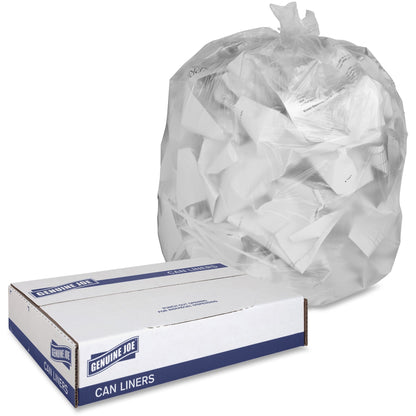 Genuine Joe Economy High-Density Can Liners, 10 gal Capacity, 24" Length x 24" x 0.24 , 1000/Box, 96/Pallet (GJO70010PL)