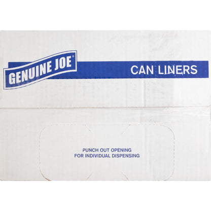 Genuine Joe Economy High-Density Can Liners, 10 gal Capacity, 24" Length x 24" x 0.24 , 1000/Box, 96/Pallet (GJO70010PL)