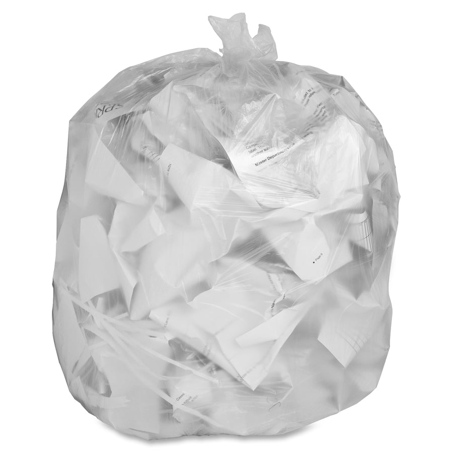 Genuine Joe Economy High-Density Can Liners, 10 gal Capacity, 24" Length x 24" x 0.24 , 1000/Box, 96/Pallet (GJO70010PL)