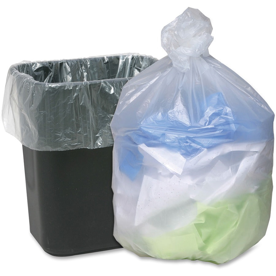 Genuine Joe Economy High-Density Can Liners, 10 gal Capacity, 24" Length x 24" x 0.24 , 1000/Box, 96/Pallet (GJO70010PL)