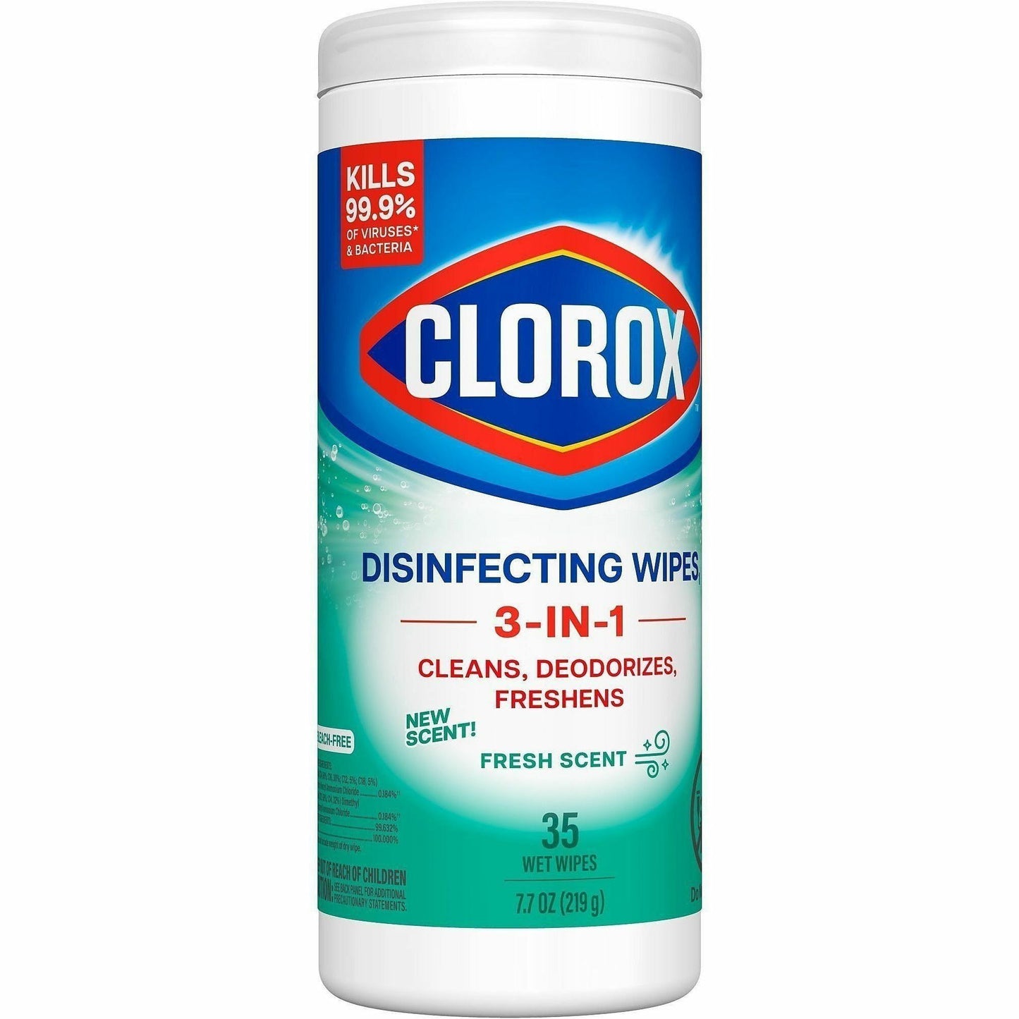 Clorox Disinfecting Cleaning Wipes, Fresh Scent, 35/Tub, 12 Tubs/Carton, 35 Cartons/Bundle (CLO01593BD)