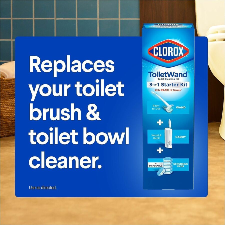 Clorox ToiletWand Disposable Toilet Cleaning System, 6 Kits/Carton, 18 Carton/Bundle (CLO03191BD)