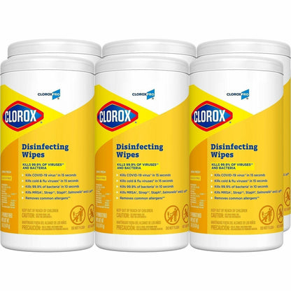 CloroxPro™ Disinfecting Wipes, 75/Tub, 6/Carton, 80 Carton/Pallet (CLO15948PL)