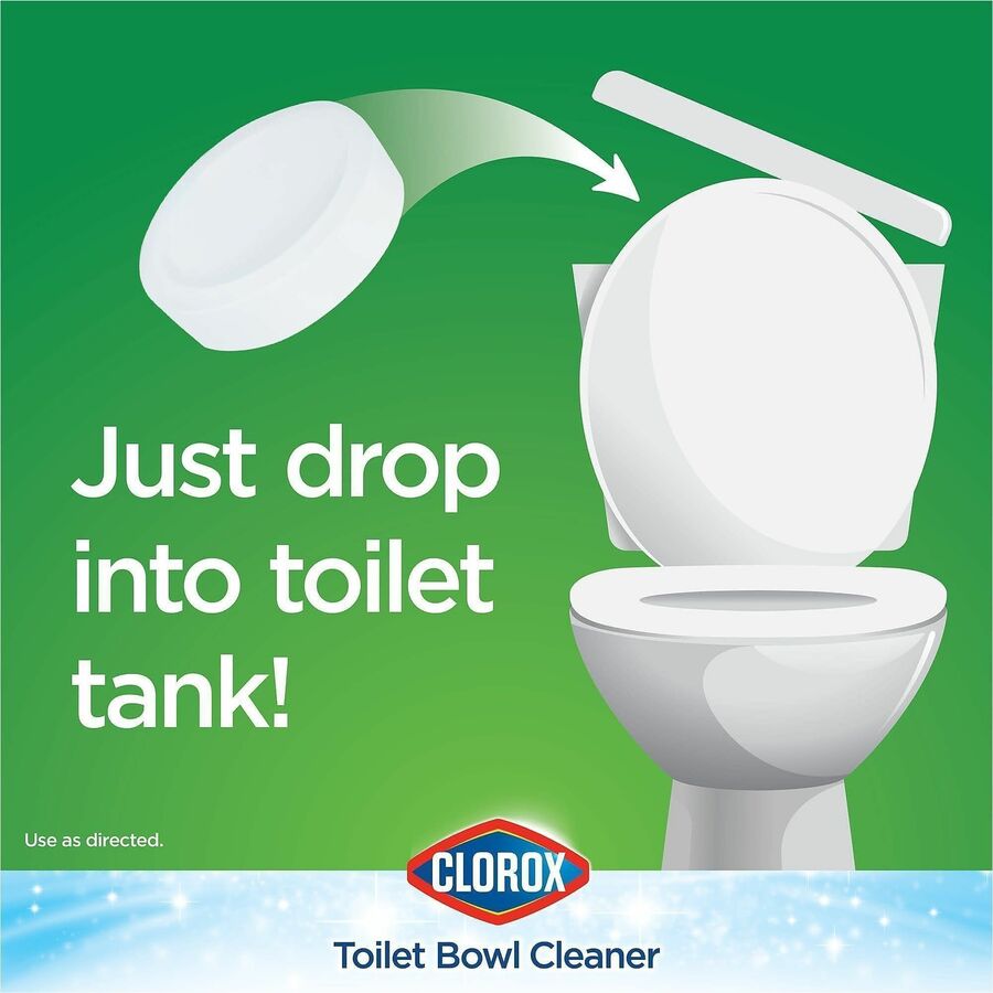 Clorox Ultra Clean Toilet Bleach Tablet, 3.50 oz, 2/Pack, 6 Packs/Carton, 70 Cartons/Bundle  (CLO30024BD)
