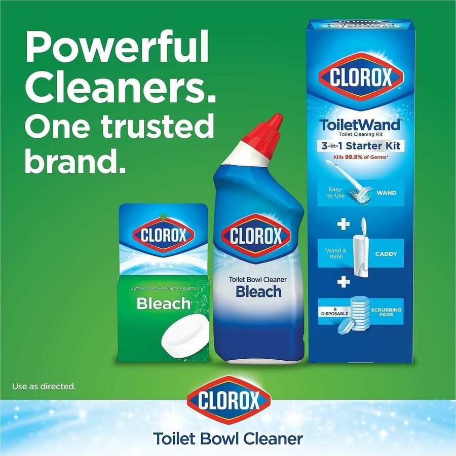 Clorox Ultra Clean Toilet Bleach Tablet, 3.50 oz, 2/Pack, 6 Packs/Carton, 70 Cartons/Bundle  (CLO30024BD)