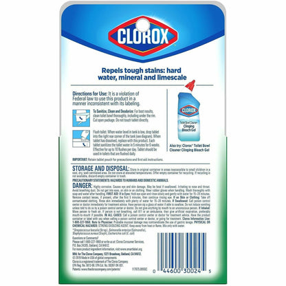 Clorox Ultra Clean Toilet Bleach Tablet, 3.50 oz, 2/Pack, 6 Packs/Carton, 70 Cartons/Bundle  (CLO30024BD)