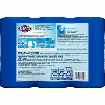Clorox Disinfecting Bleach Free Cleaning Wipes Value Pack, 75/Tub, 4 Packs/Carton, 20 Carton/Bundle (CLO30208BD)