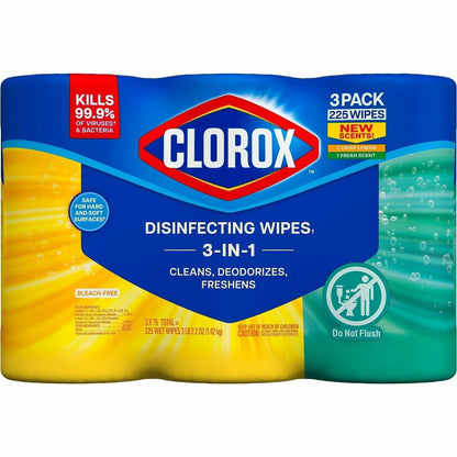 Clorox Disinfecting Bleach Free Cleaning Wipes Value Pack, 75/Tub, 4 Packs/Carton, 20 Carton/Bundle (CLO30208BD)