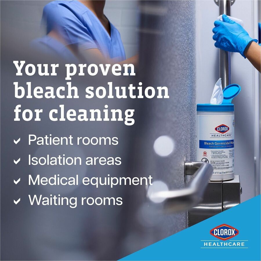 Clorox Healthcare Bleach Germicidal Wipes Bucket, 110/Tub, 2/Carton, 25 Cartons/Bundle (CLO30358BD)