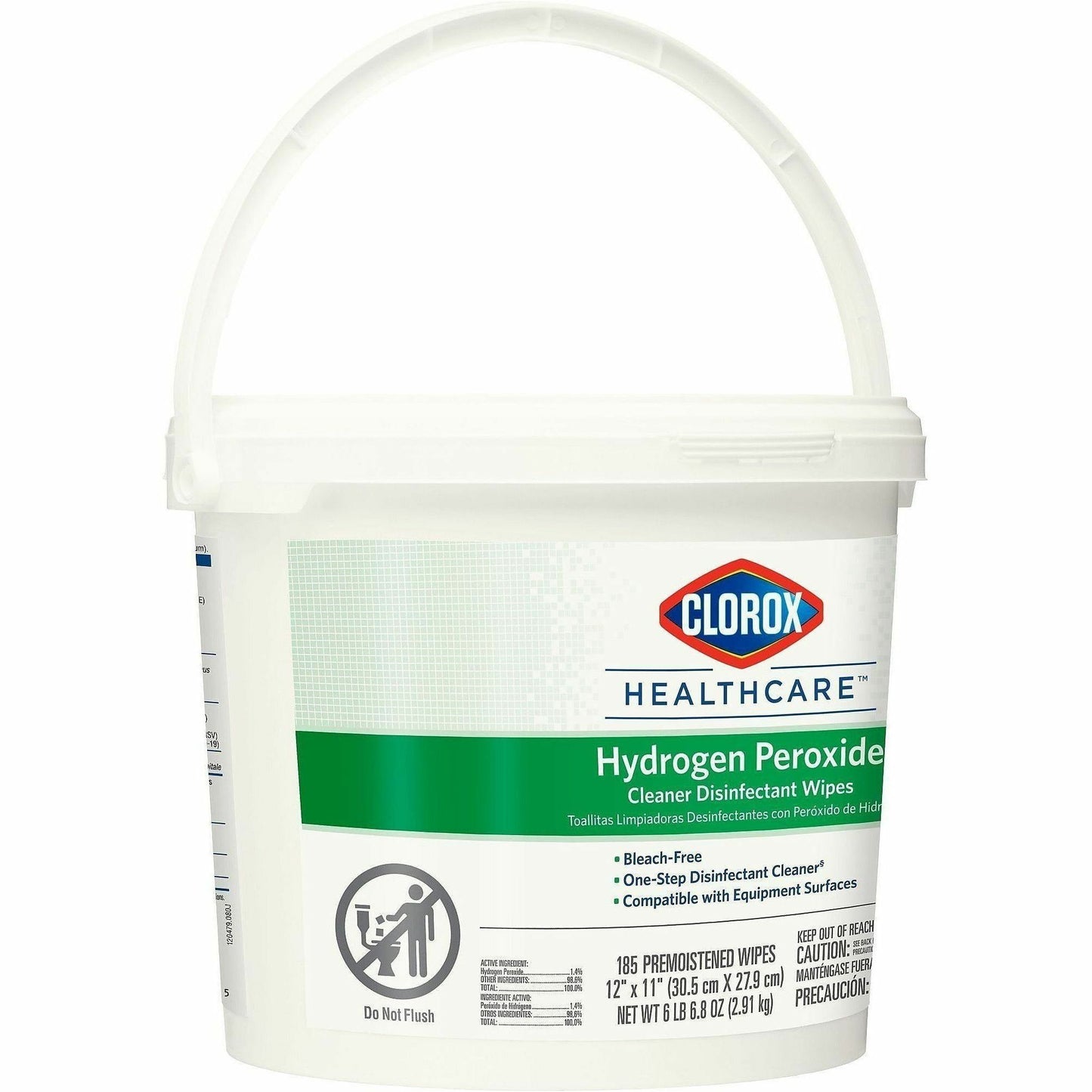 Clorox Healthcare Hydrogen Peroxide Cleaner Disinfectant Wipes,185/Tub, 2/Carton, 50 Cartons/Pallet (CLO30826PL)