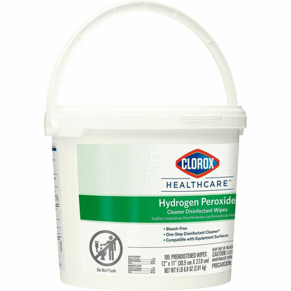Clorox Healthcare Hydrogen Peroxide Cleaner Disinfectant Wipes,185/Tub, 2/Carton, 50 Cartons/Pallet (CLO30826PL)
