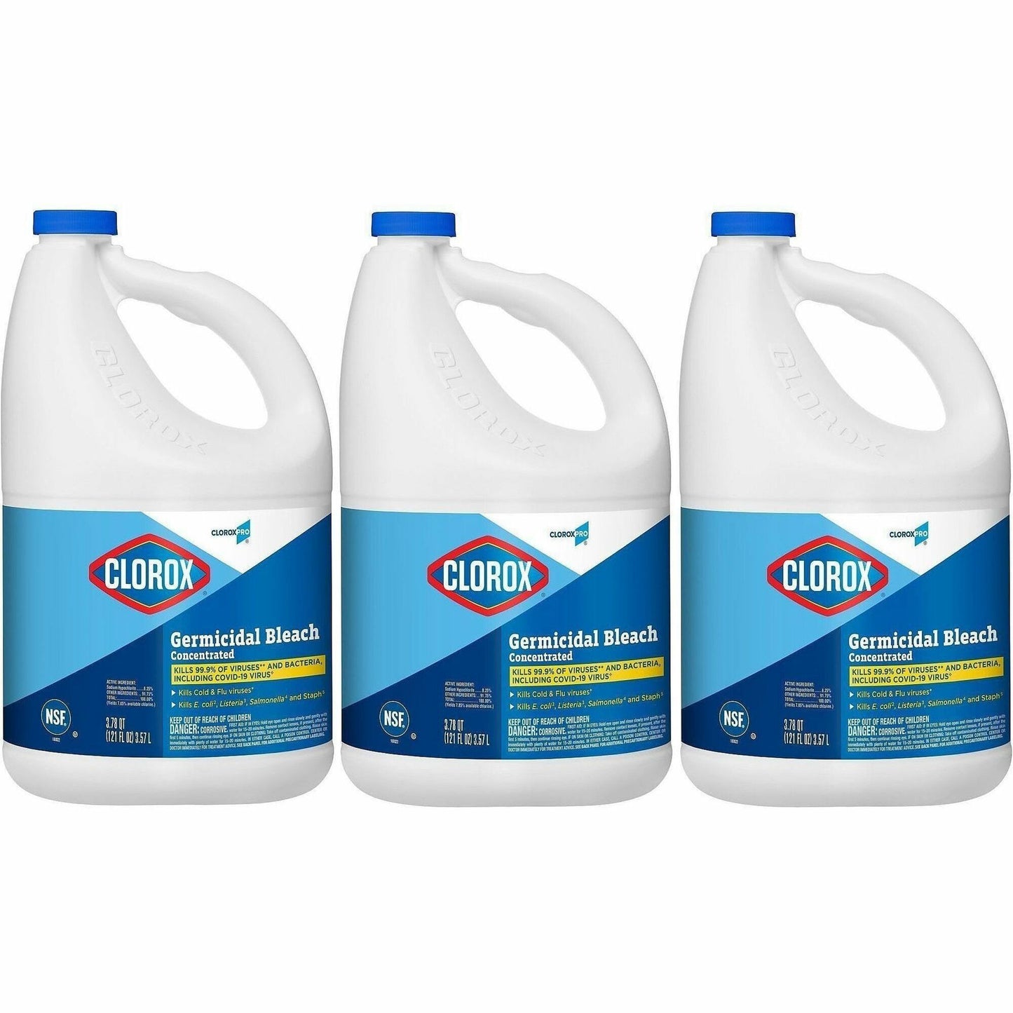 CloroxPro™ Germicidal Bleach Concentrate, 121 fl oz, 3/Carton, 28 Carton/Bundle (CLO30966BD)