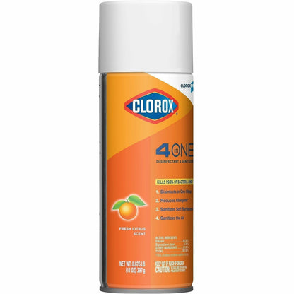 CloroxPro™ 4 in One Disinfectant & Sanitizer, 14 fl oz, Fresh Citrus Scent, 12/Carton, 133/Pallet (CLO31043PL)