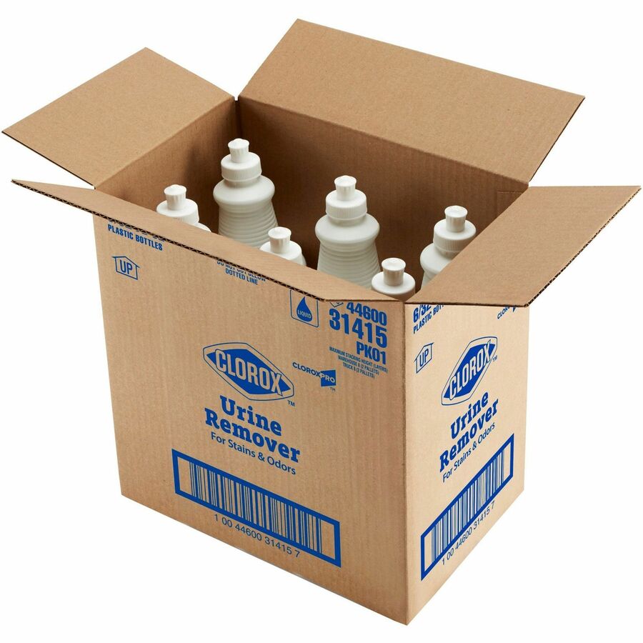 CloroxPro™ Pull-Top Urine Remover for Stains and Odors, 32 fl oz, 6/Carton, 92 Carton/Pallet (CLO31415PL)