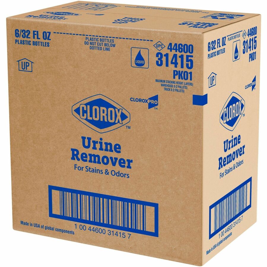 CloroxPro™ Pull-Top Urine Remover for Stains and Odors, 32 fl oz, 6/Carton, 92 Carton/Pallet (CLO31415PL)