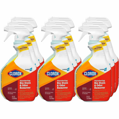 CloroxPro™ Disinfecting Bio Stain & Odor Remover Spray, 32 fl oz, 9/Carton, 24 Cartons/Bundle (CLO31903BD)