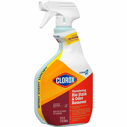 CloroxPro™ Disinfecting Bio Stain & Odor Remover Spray, 32 fl oz, 9/Carton, 48 Cartons/Pallet (CLO31903PL)