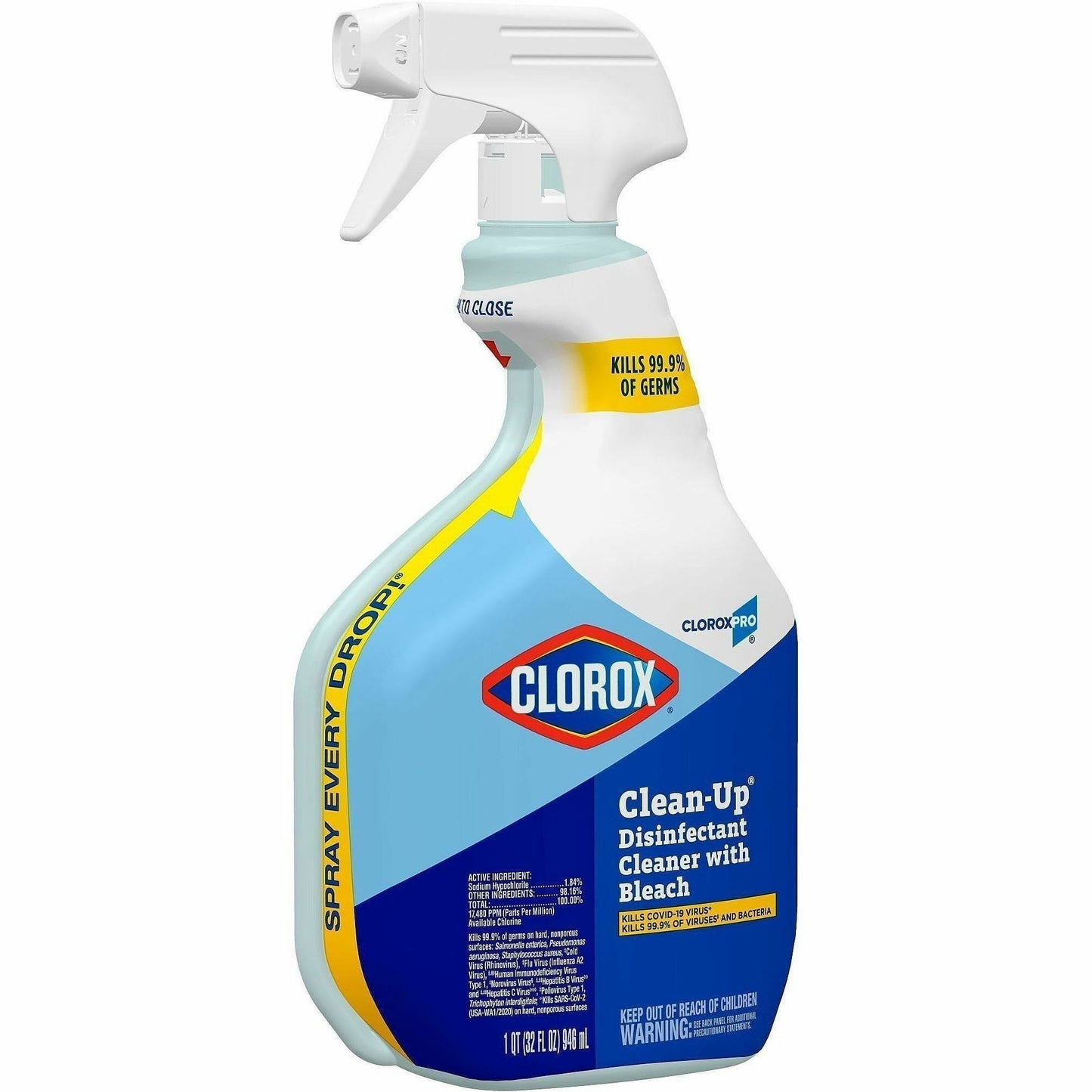 CloroxPro™ Clean-Up Disinfectant Cleaner Spray with Bleach, 32 fl oz, 9/Carton, 24/Bundle (CLO35417BD)