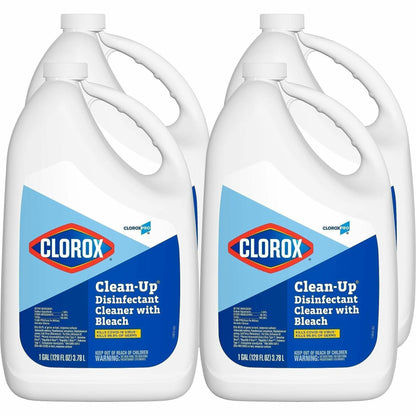 CloroxPro™ Clean-Up Disinfectant Cleaner with Bleach Refill 128 fl oz, Fresh Scent, 4/Carton, 27/Pallet (CLO35420PL)