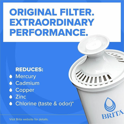 Brita Replacement Water Filter for Pitchers, 3/Pack, 8 Packs/Carton, 42/Bundle (CLO35503BD)