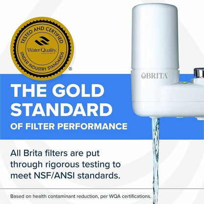 Brita Faucet Mount System with Elite Advanced Replacement Filter, 4/Carton, 54/Bundle (CLO42201BD)