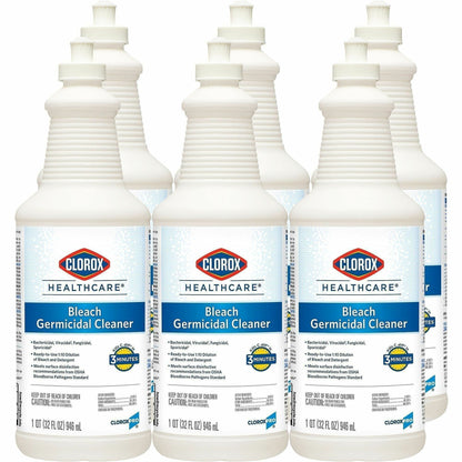 Clorox Healthcare Pull-Top Bleach Germicidal Cleaner, 32 fl oz, 360 Bottles/Pallet (CLO68832PL)