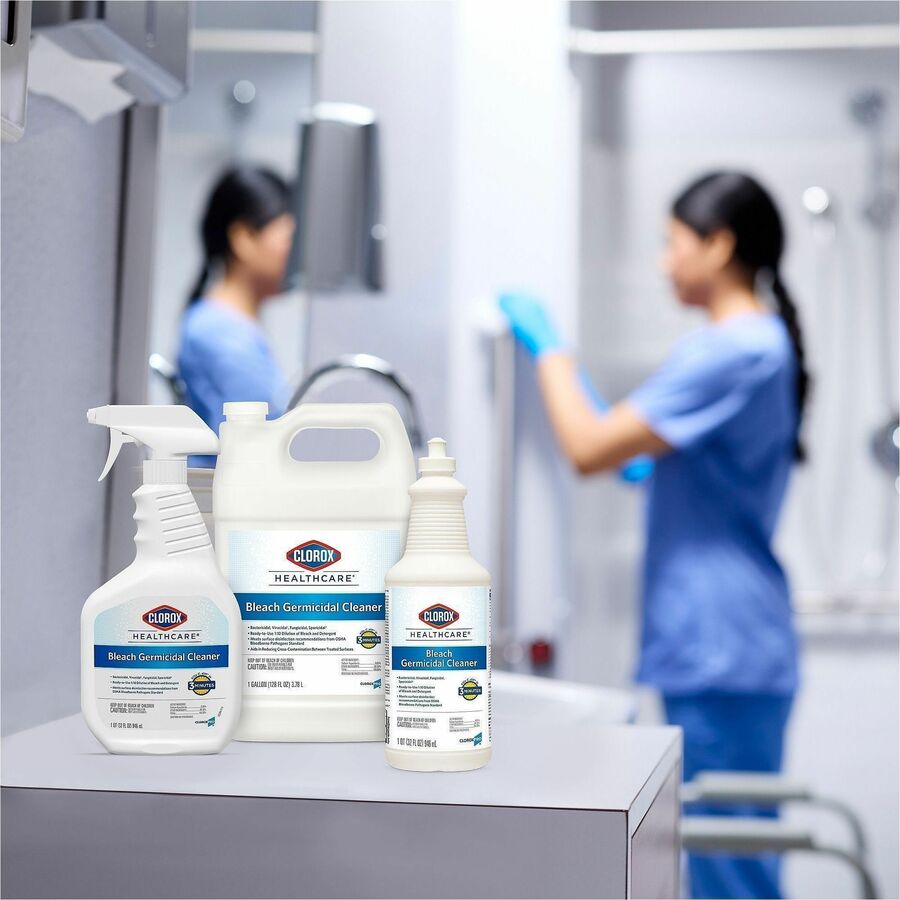Clorox Healthcare Pull-Top Bleach Germicidal Cleaner, 32 fl oz, 360 Bottles/Pallet (CLO68832PL)