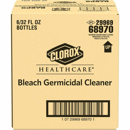 Clorox Healthcare Bleach Germicidal Cleaner Spray, 32 fl oz, 6/Carton, 180/Bundle (CLO68970BD)