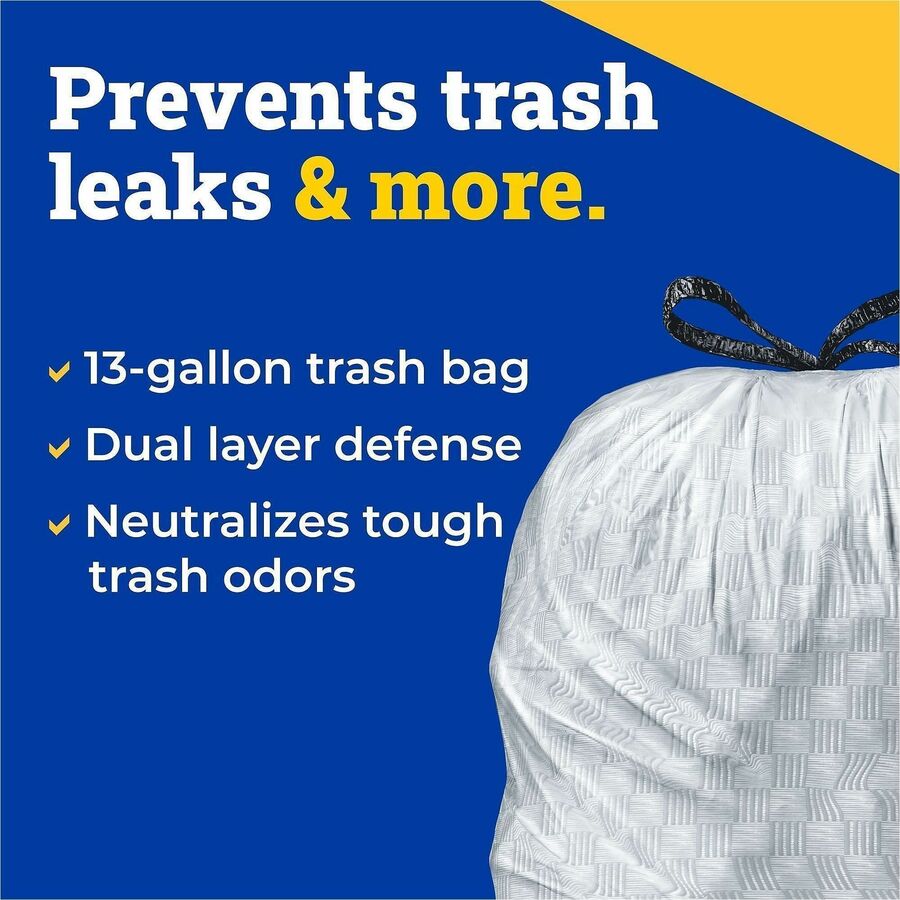 CloroxPro™ Glad ForceFlex Tall Kitchen Drawstring Trash Bags, 13 gal, 100/Box, 78/Bundle (CLO70427BD)