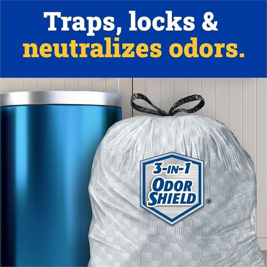 CloroxPro™ Glad ForceFlex Tall Kitchen Drawstring Trash Bags, 13 gal, 100/Box, 78/Bundle (CLO70427BD)