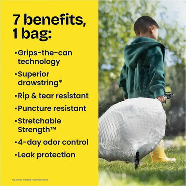 Glad ForceFlex Tall 13 Gallon Kitchen Drawstring Trash Bags, 80/Box, 120 Boxes/Bundle (CLO78899BD)