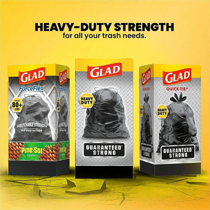 Glad Strong Large 30 Gallon Drawstring Trash Bags, 90/Box, 34/Bundle (CLO78952BD)