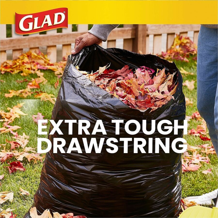 Glad Strong Large 30 Gallon Drawstring Trash Bags, 90/Box, 34/Bundle (CLO78952BD)