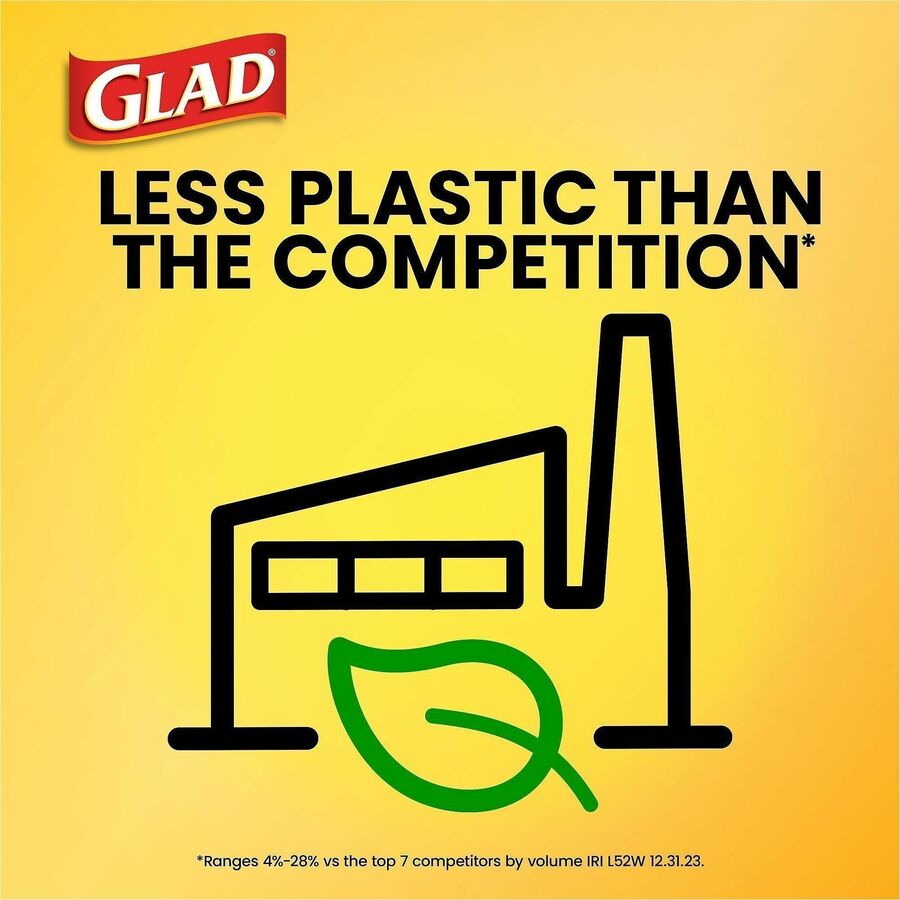 Glad Strong Large Drawstring Trash Bags, 30 gal, 32.99" x 30" x 1.05 mil, 90/Box, 78/Pallet (CLO78952PL)