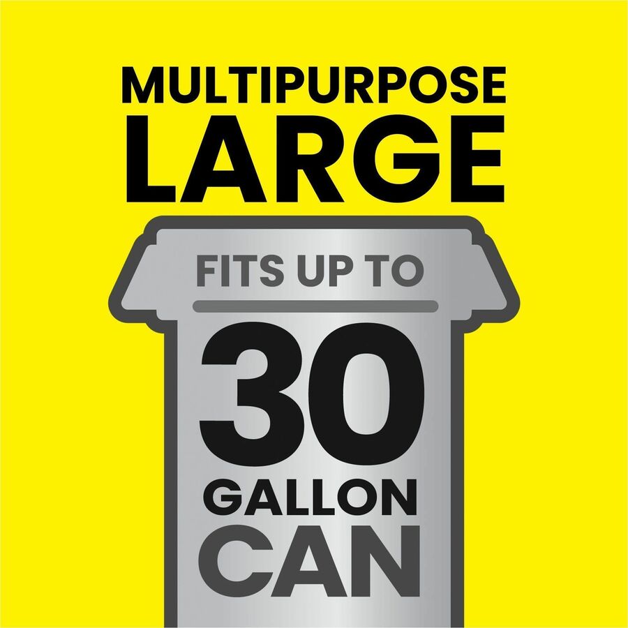 Glad ForceFlex Heavy-Duty 30 Gallon Large Drawstring Trash Bags, 50/Box, 3 Box/Carton, 52 Carton/Pallet (CLO78997PL)