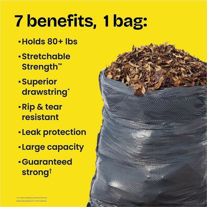 Glad ForceFlex Heavy-Duty 30 Gallon Large Drawstring Trash Bags, 50/Box, 3 Box/Carton, 52 Carton/Pallet (CLO78997PL)