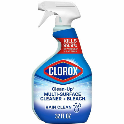 Clorox Clean-Up Multi-Surface Cleaner with Bleach, Spray, 32 fl oz, Rain Clean Scent (CLO30197)