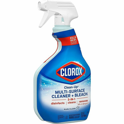Clorox Clean-Up Multi-Surface Cleaner with Bleach, Spray, 32 fl oz, Rain Clean Scent (CLO30197)