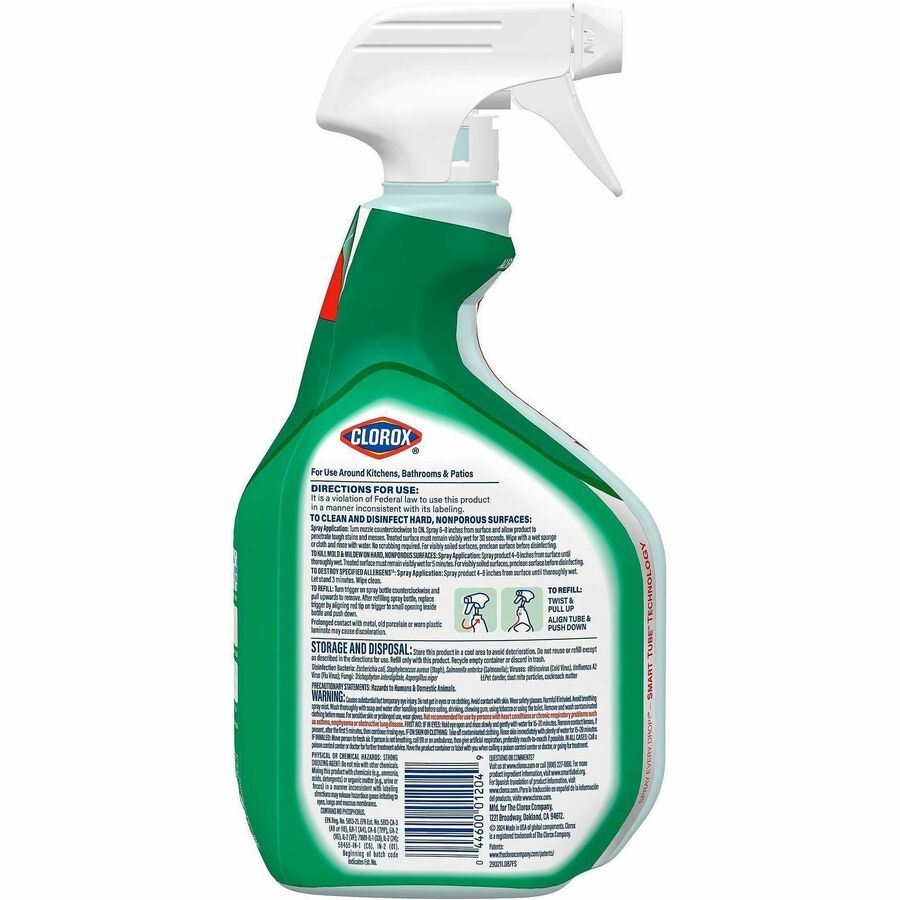Clorox Clean-Up Multi-Surface Cleaner with Bleach, Spray, 32 fl oz, Original Scent (CLO31221)