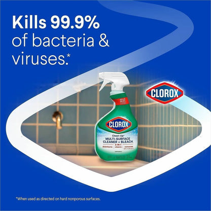 Clorox Clean-Up Multi-Surface Cleaner with Bleach, Spray, 32 fl oz, Original Scent (CLO31221)
