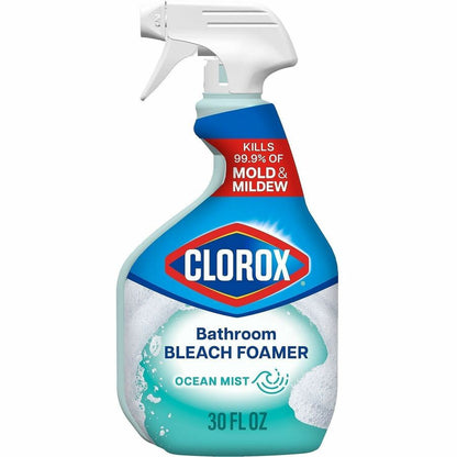 Clorox Disinfecting Bathroom Foamer with Bleach, 30 fl oz (0.9 quart), Ocean Mist Scent (CLO30614EA)