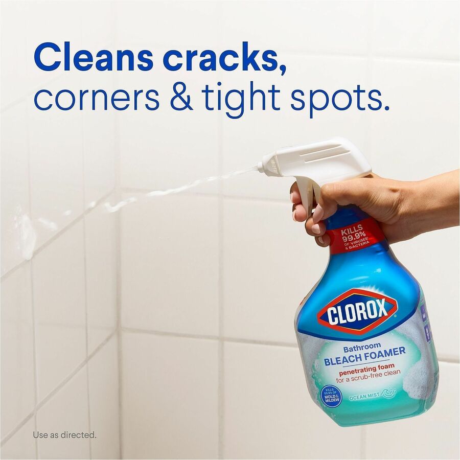 Clorox Disinfecting Bathroom Foamer with Bleach, 30 fl oz (0.9 quart), Ocean Mist Scent (CLO30614EA)