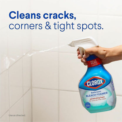 Clorox Disinfecting Bathroom Foamer with Bleach, 30 fl oz (0.9 quart), Ocean Mist Scent (CLO30614EA)