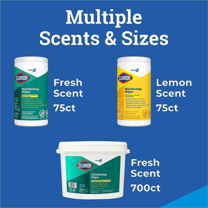 CloroxPro Disinfecting Wipes, Fresh Scent, 7" x 7", 700/Bag (CLO31428EA)