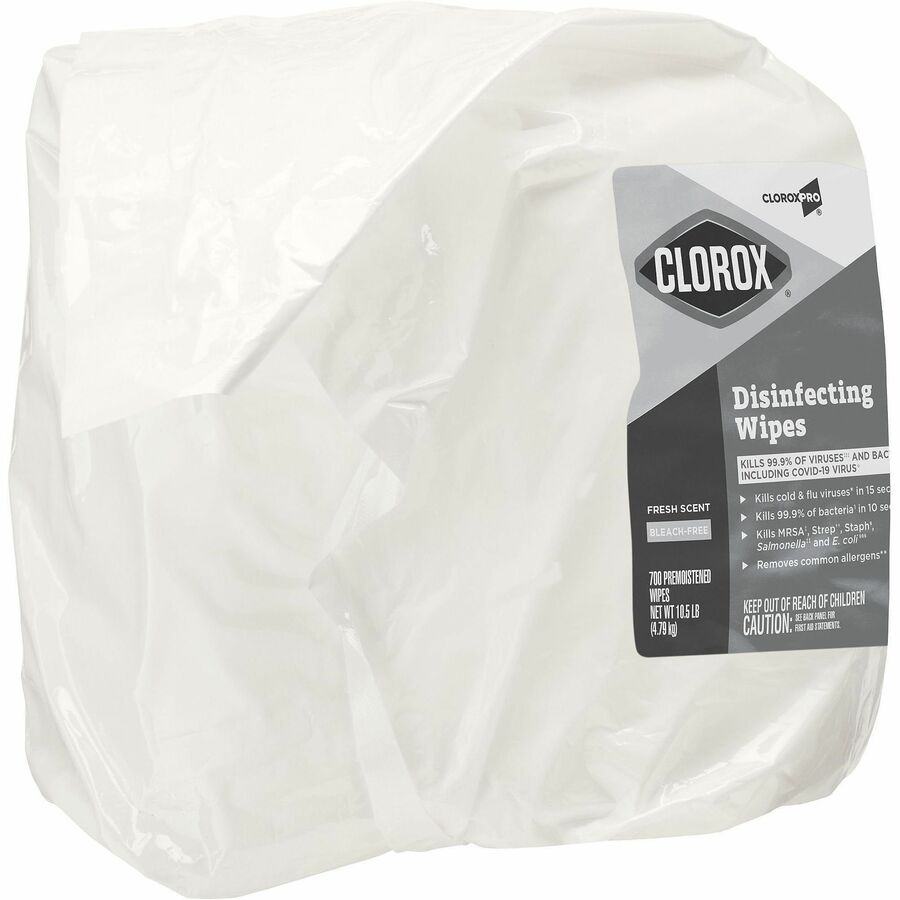 CloroxPro Disinfecting Wipes, Fresh Scent, 7" x 7", 700/Bag (CLO31428EA)