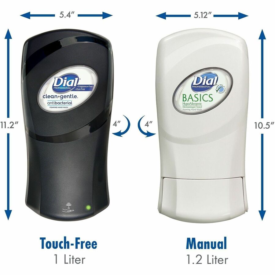 Dial Professional FIT Touch-Free Dispenser, 1.06 quart, Slate (DIA16626EA)