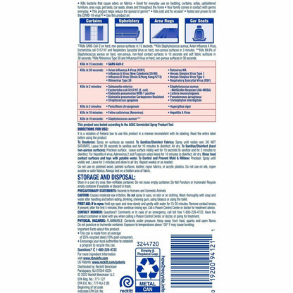Lysol Fabric Disinfectant Spray, 15 fl oz, Lavender Fields Scent, 12/Carton (RAC94121CT)