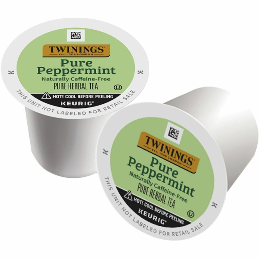 Twinings of London Pure Peppermint Herbal Tea K-Cup, 0.1 oz, 24/Box (TWG08760)